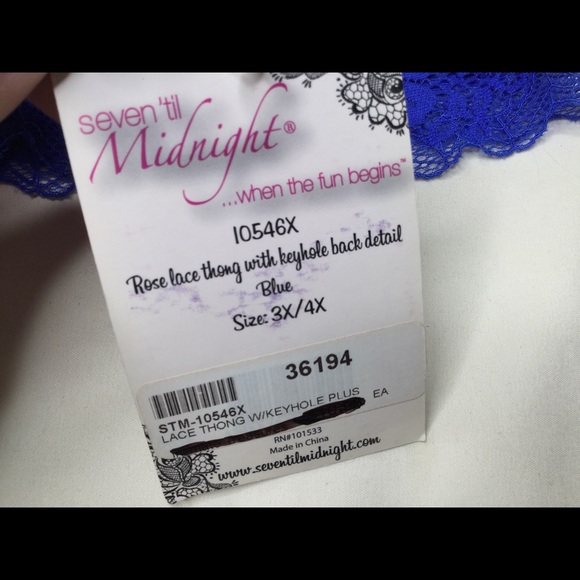 Seven ‘til Midnight Lace Thong Panty NWT 3X/4X - Picture 3 of 6